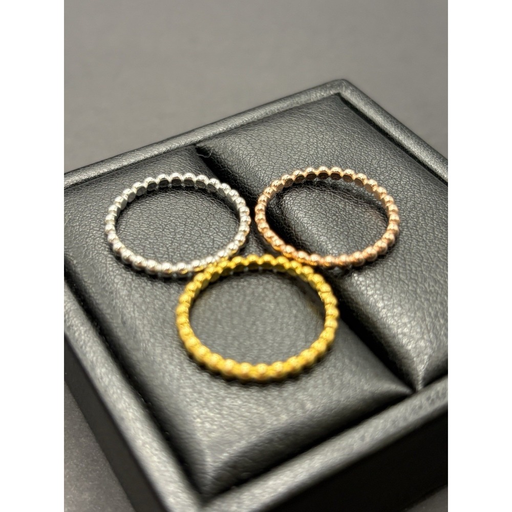 New Condition Tri Color Sterling Silver Stacking Ring Size Size 7 F23